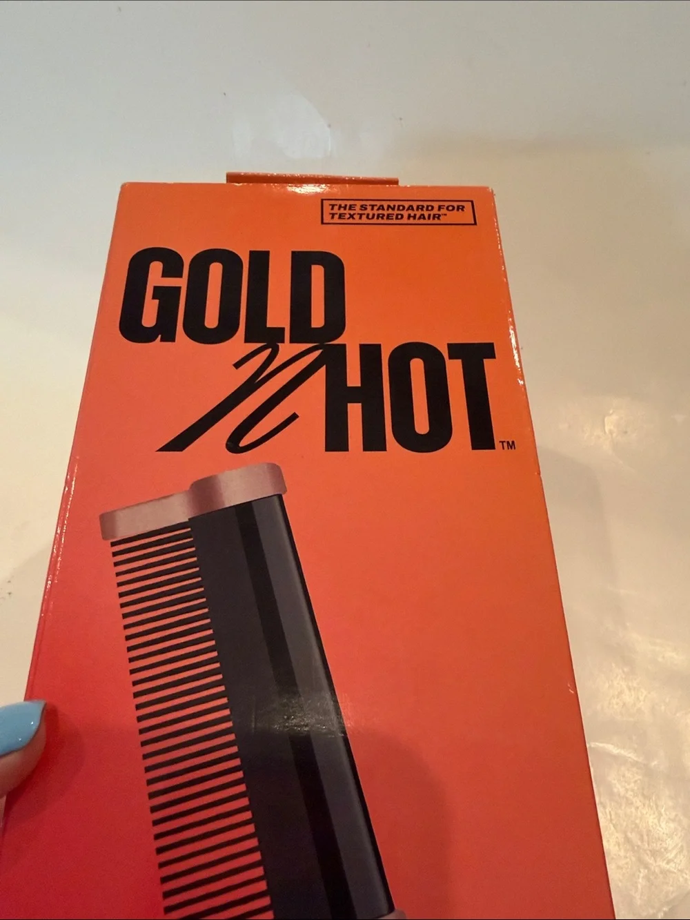 NWT Gold N Hoy Black Ceramic Played Pressing & Styling Comb - Black